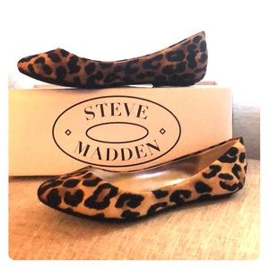 Steve Madden leopard flats. New, never worn.